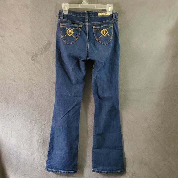 Southpole Boot Cut Medium Wash Stretch Boot Cut Blue Jeans Size 7 Juniors - Picture 2 of 13